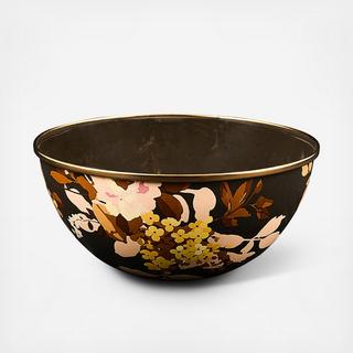 Wild Rose Brown Stainless Steel Everyday Bowl