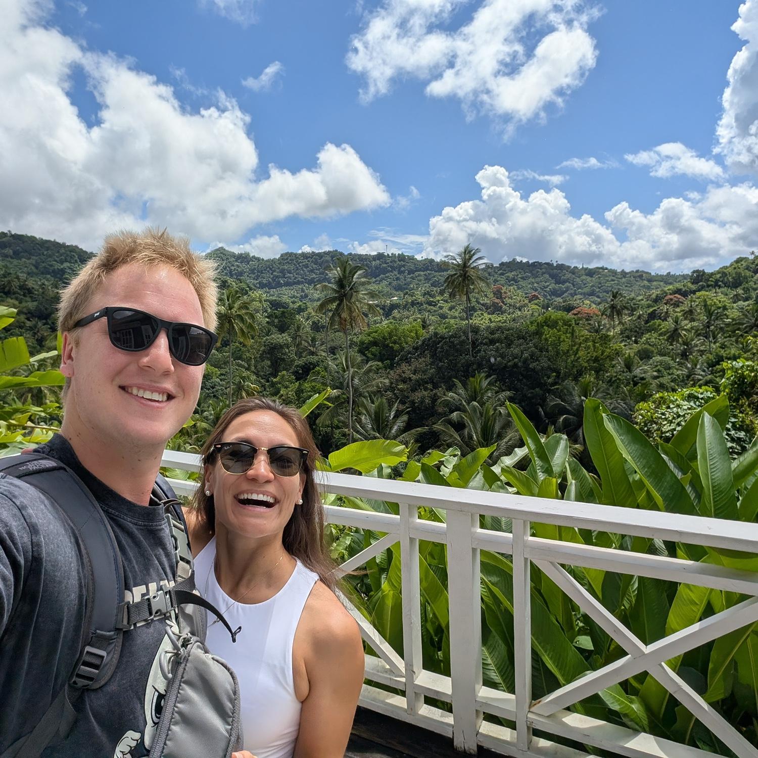 View off the porch of the St. Lucia hotel!