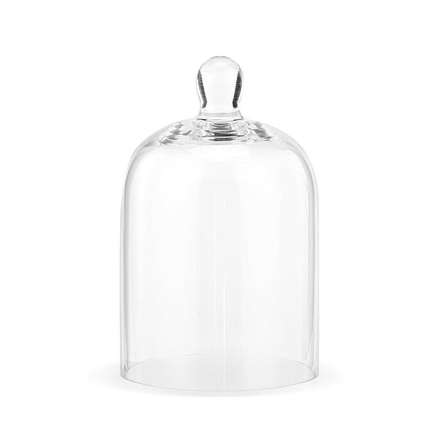 DEMDACO Market Finds Collection Classy Clear Dome Shaped 7 x 4 Glass Decorative Candle Cloche Accessory