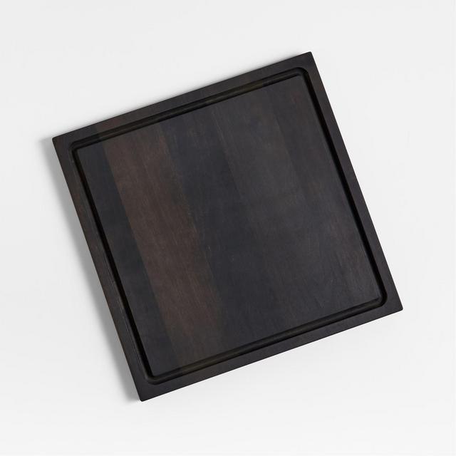 Crate & Barrel Ebonized Face-Grain Cutting Board 16"x16"x0.75"