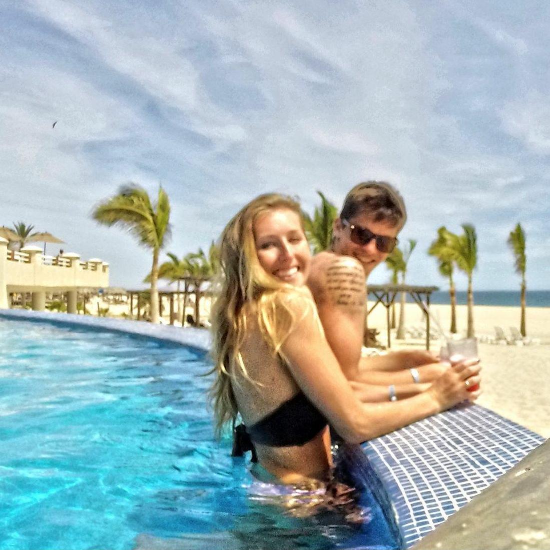 Our first all inclusive vacation together to Cabo for our birthdays in 2016. Our favorite spot was the infinity pool.