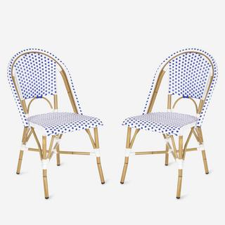 Salcha Indoor/Outdoor French Bistro Stacking Side Chair, Set of 2
