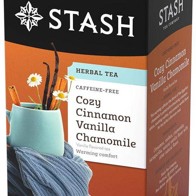 Stash Tea Cozy Cinnamon Vanilla Herbal Tea - Naturally Caffeine Free, Non-GMO Project Verified Premium Tea with No Artificial Ingredients, 18 Count (Pack of 6) - 108 Bags Total