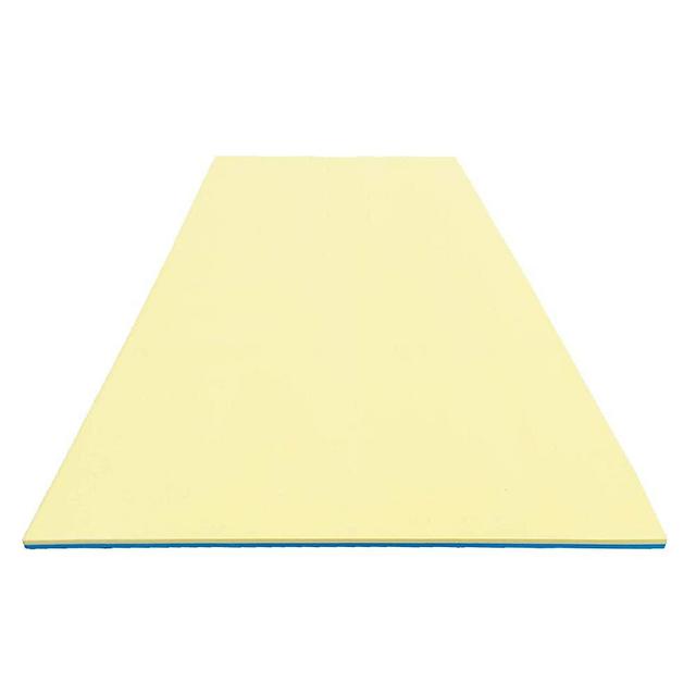 Comfy Floats 12 x 5 Foot No Inflate Dual Layer Tear Resistant High Density Foam Roll Up Water Pad Pool and Lake Float with D-Ring, Yellow