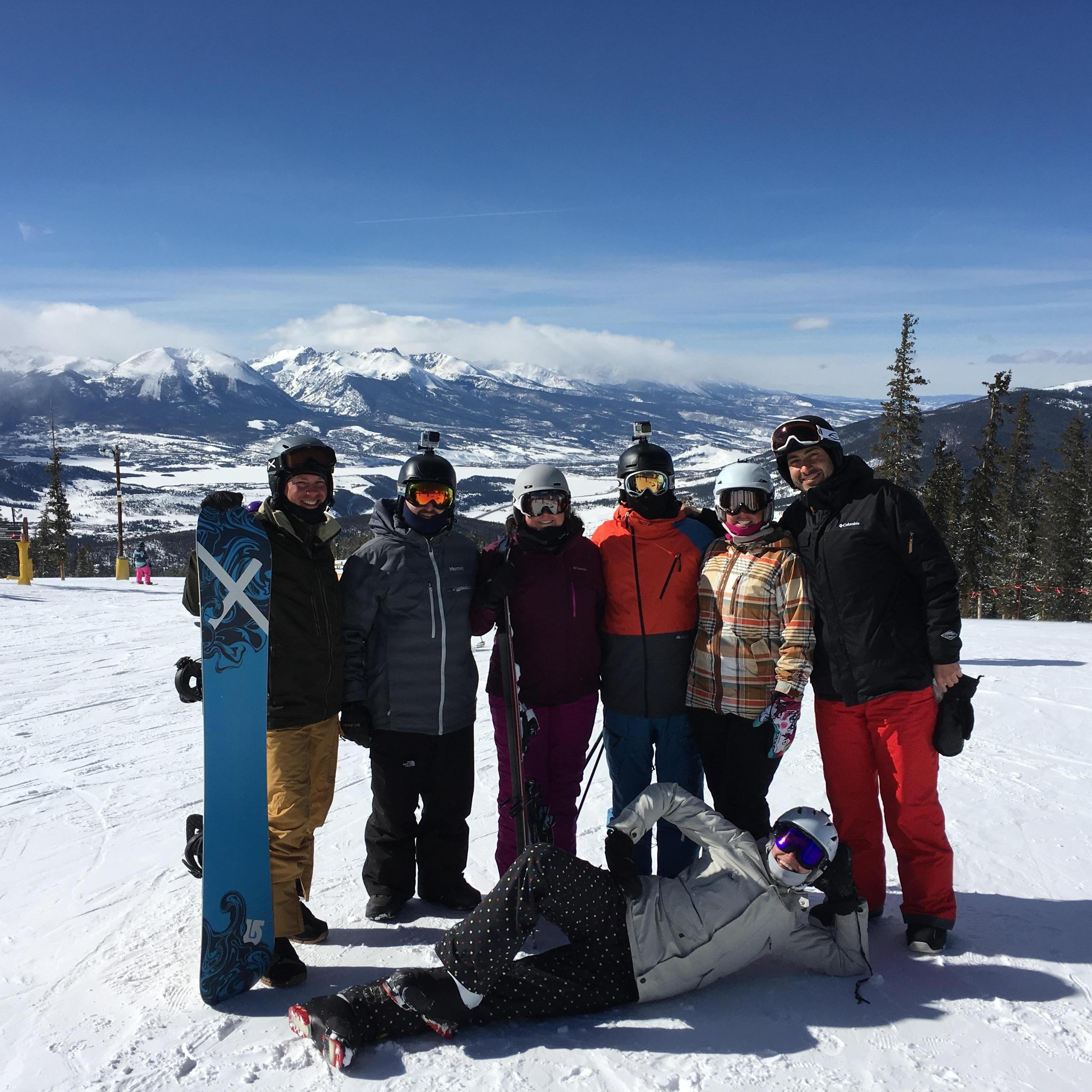 Kimmy's first time skiing with the group!