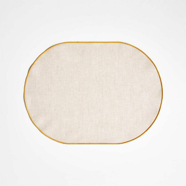 Elevated Linen Easy Care Yellow Placemat