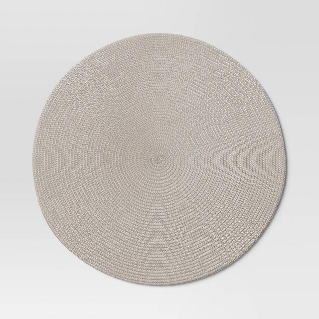 Polyround Charger Placemat Light Gray - Threshold™