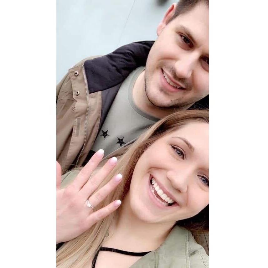 Couldn't stop smiling after the proposal!