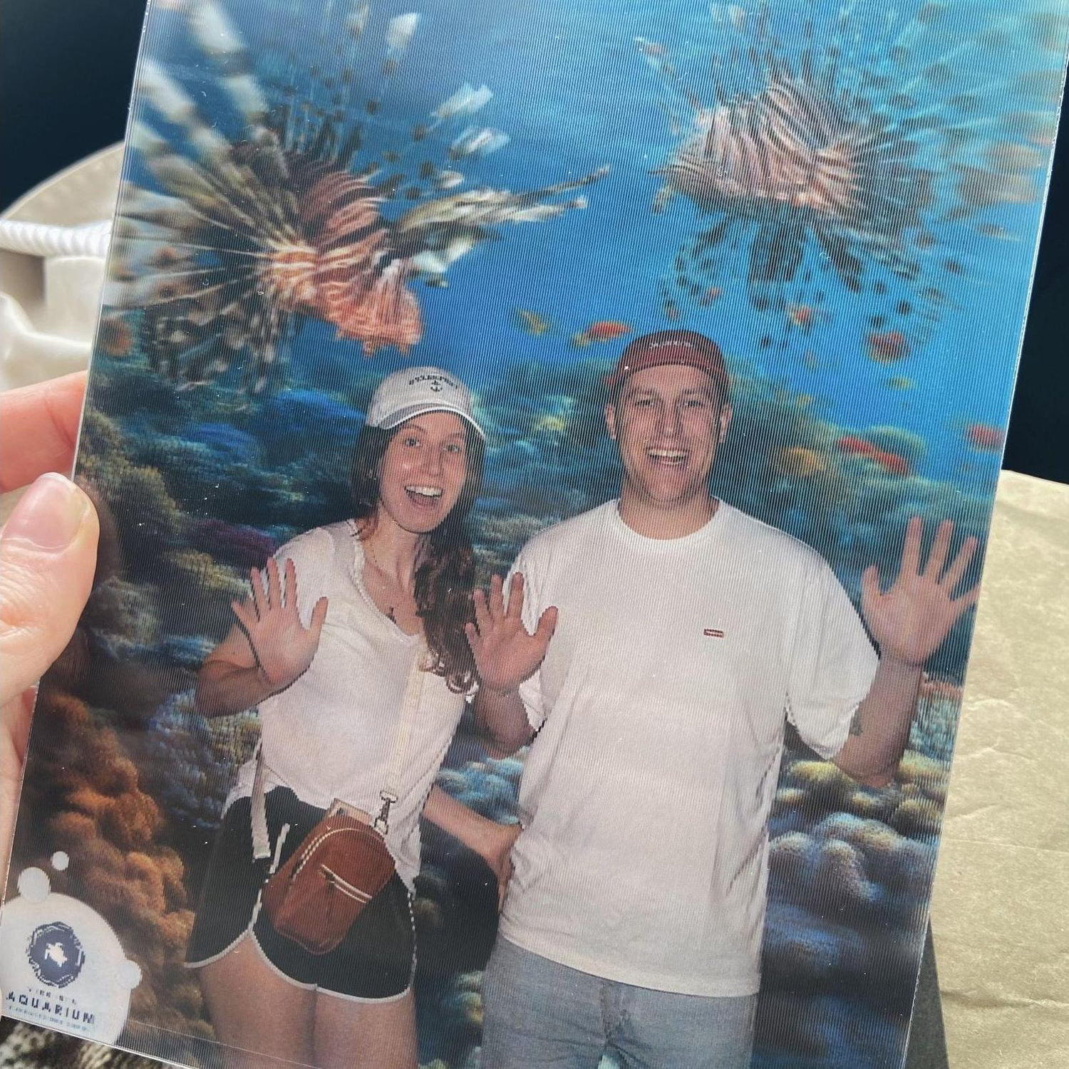 At the aquarium together soon after Heather's back surgery