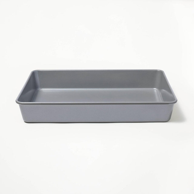 9"x13" Nonstick Aluminized Steel Cake Pan Gray - Figmint™
