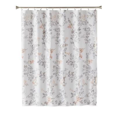 Greenhouse Leaves Fabric Shower Curtain Light Gray - Saturday Knight Ltd.