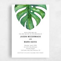 Green Wedding Invitation - Cruise Leaf