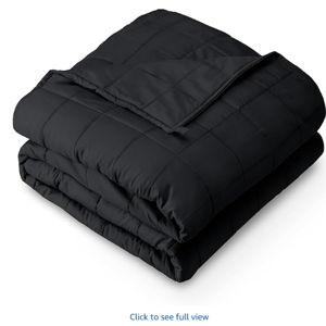 Weighted Blanket King Size 25lb (Black, 80"x87")