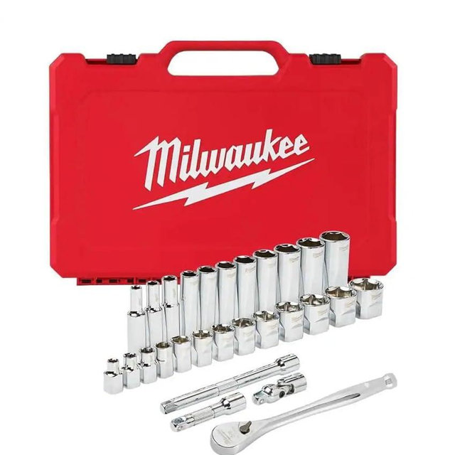 Milwaukee Ratchet-Socket Set SAE 3/8IN 48-22-9408