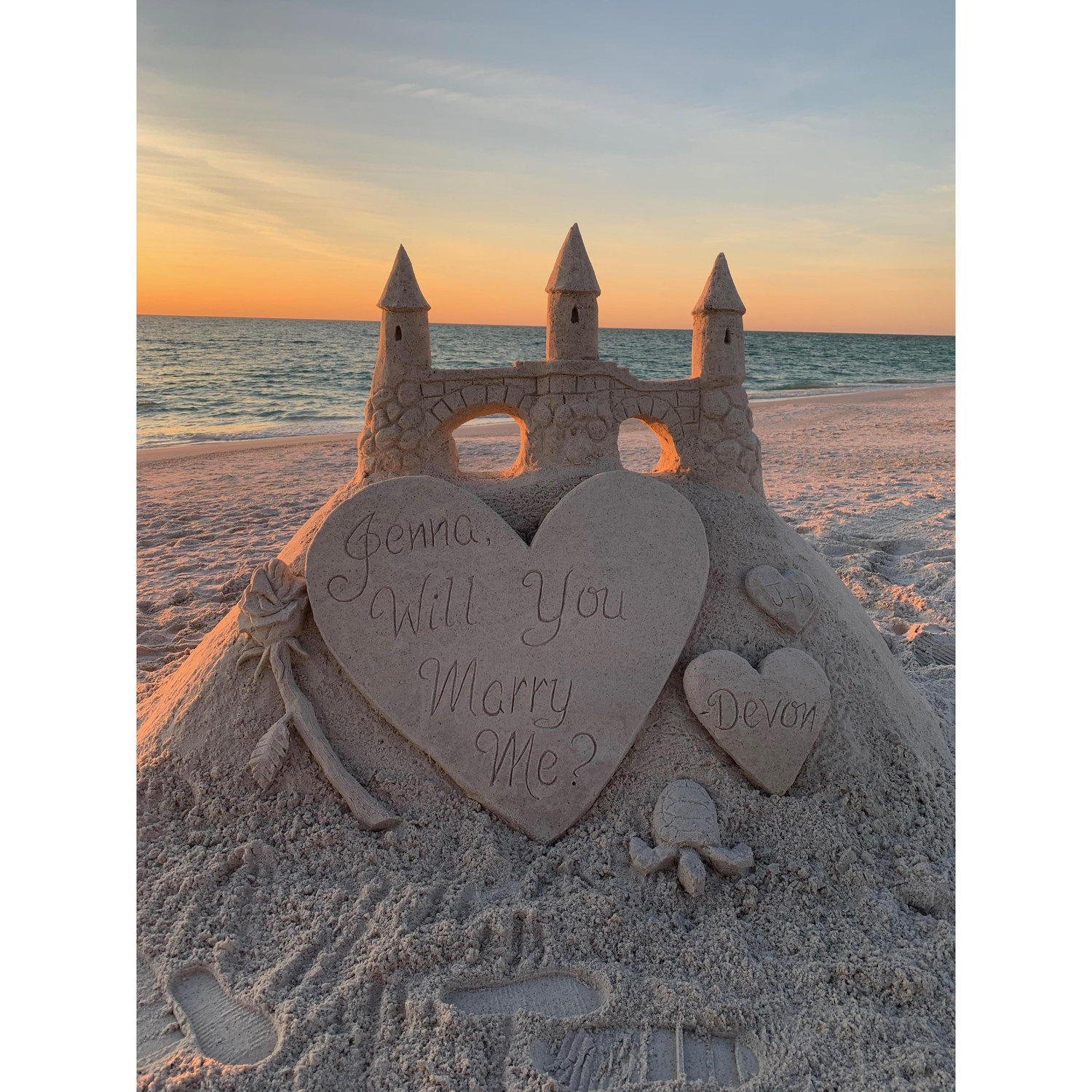The proposal that was known globally. From Anna Maria Island, FL all the way to Sweden!