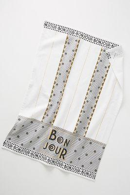 Bonjour Bistro Tile Dish Towel