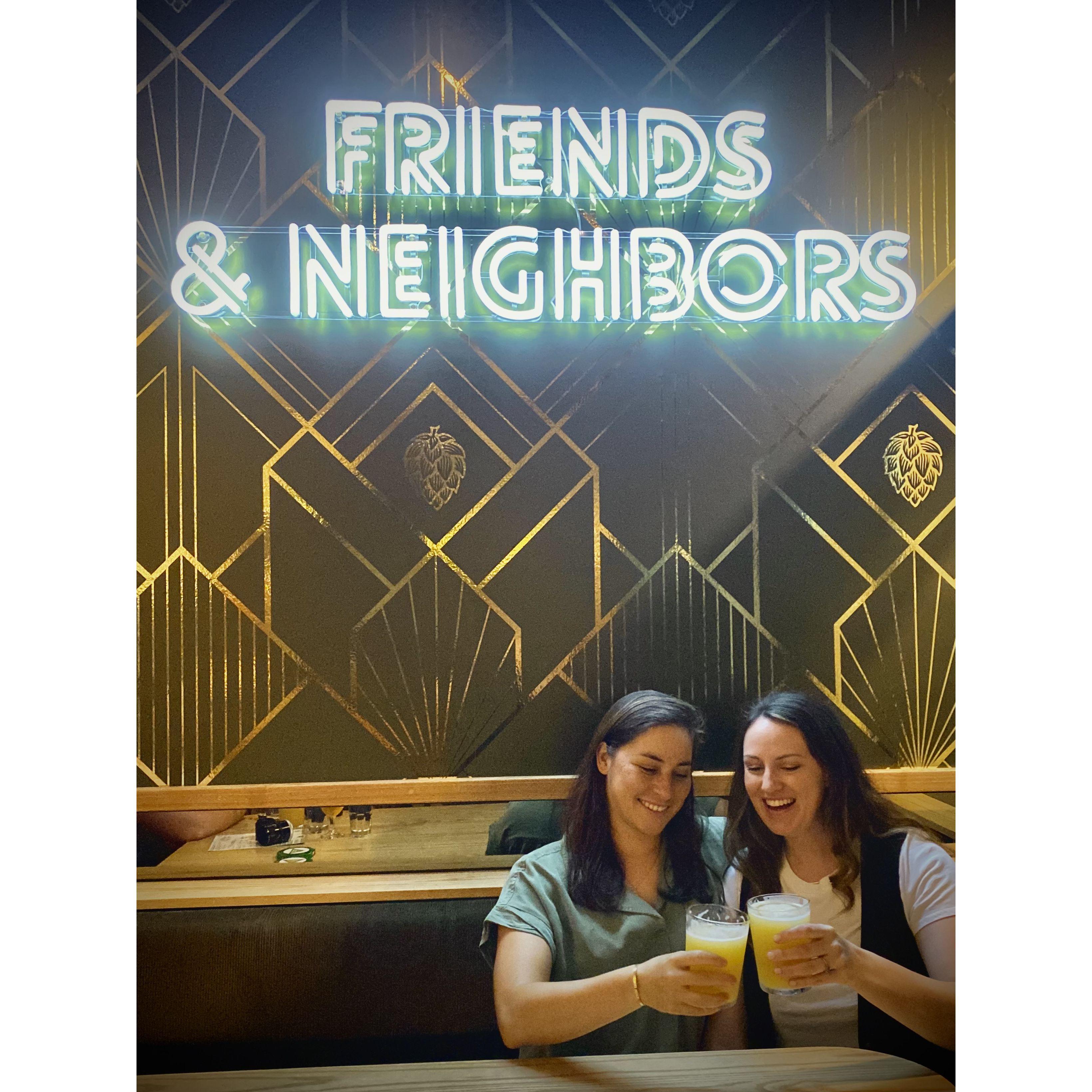 Enjoying a brew at one of our favorite breweries, North Park Brewing, after our engagement shoot.