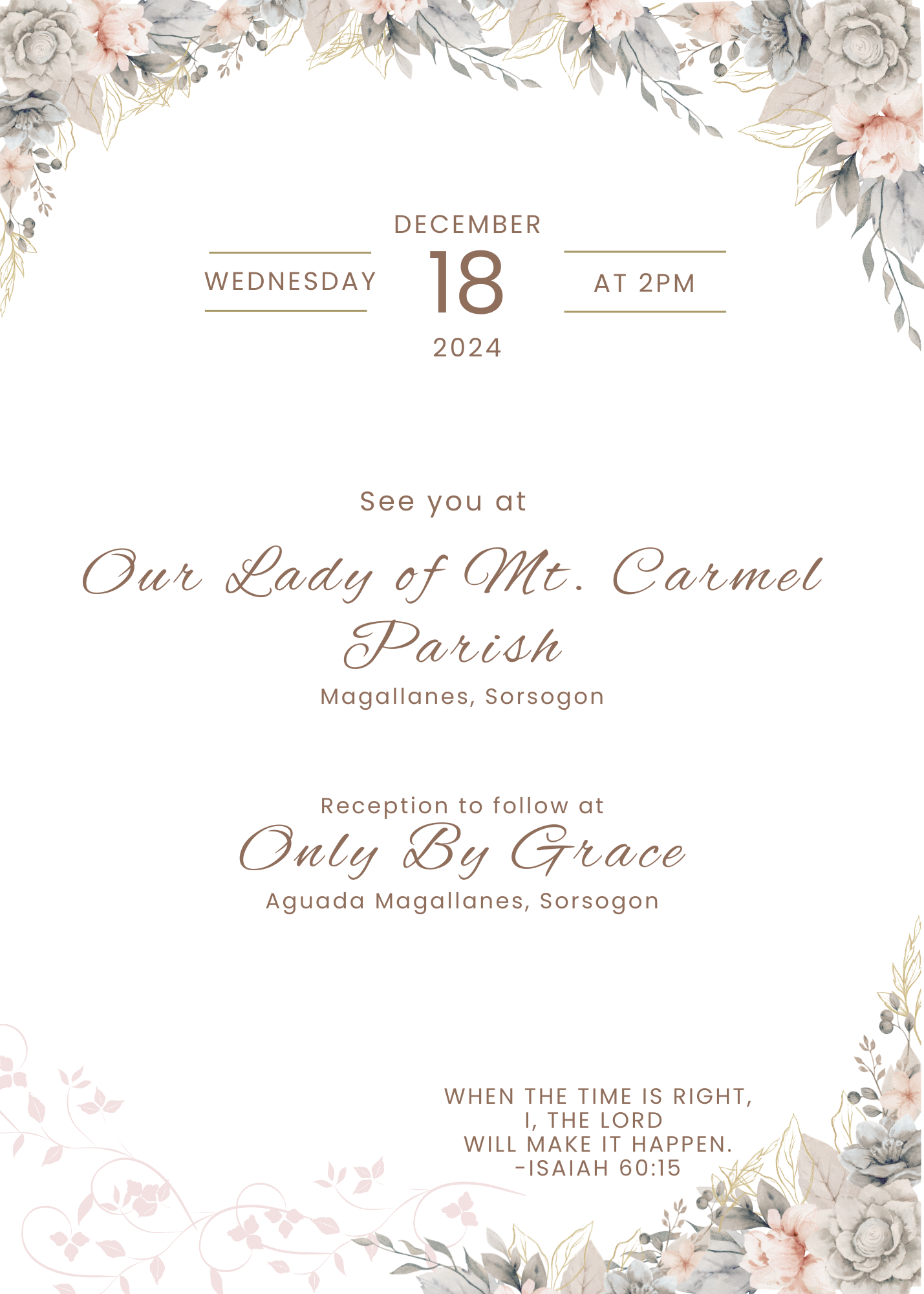 The Wedding Website of Jinky Mendenilla and Alain Ronald Cañaveral