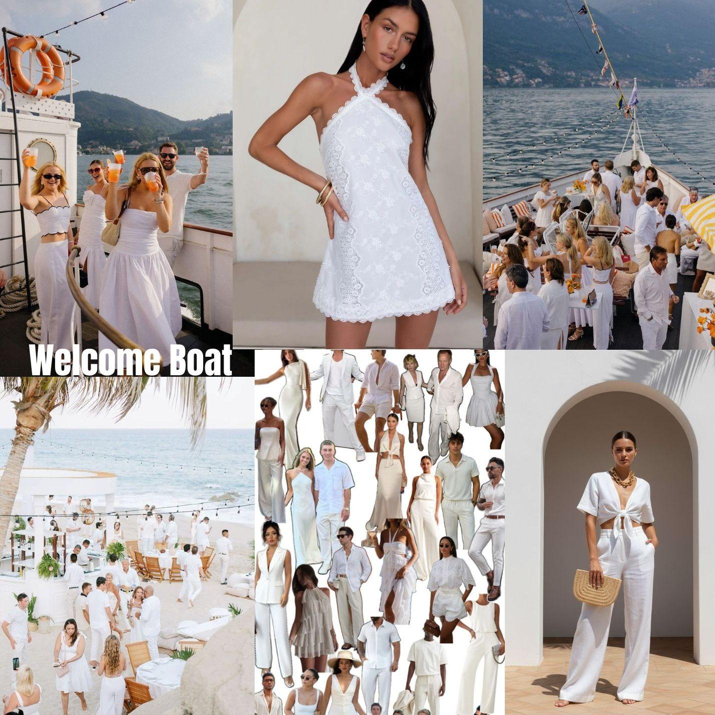 Welcome Boat White Party Inspiration