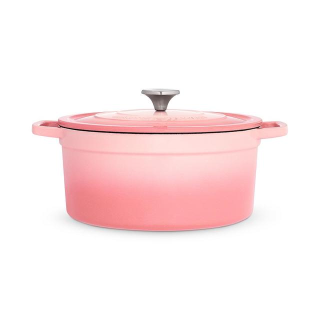 Martha Stewart Collection Enameled Cast Iron Pink Round 6-Qt. Dutch Oven, Created for Macy's