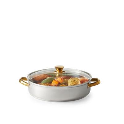 Cooks 5-qt. Stainless Steel Everything Pan with Gold Finish Handles