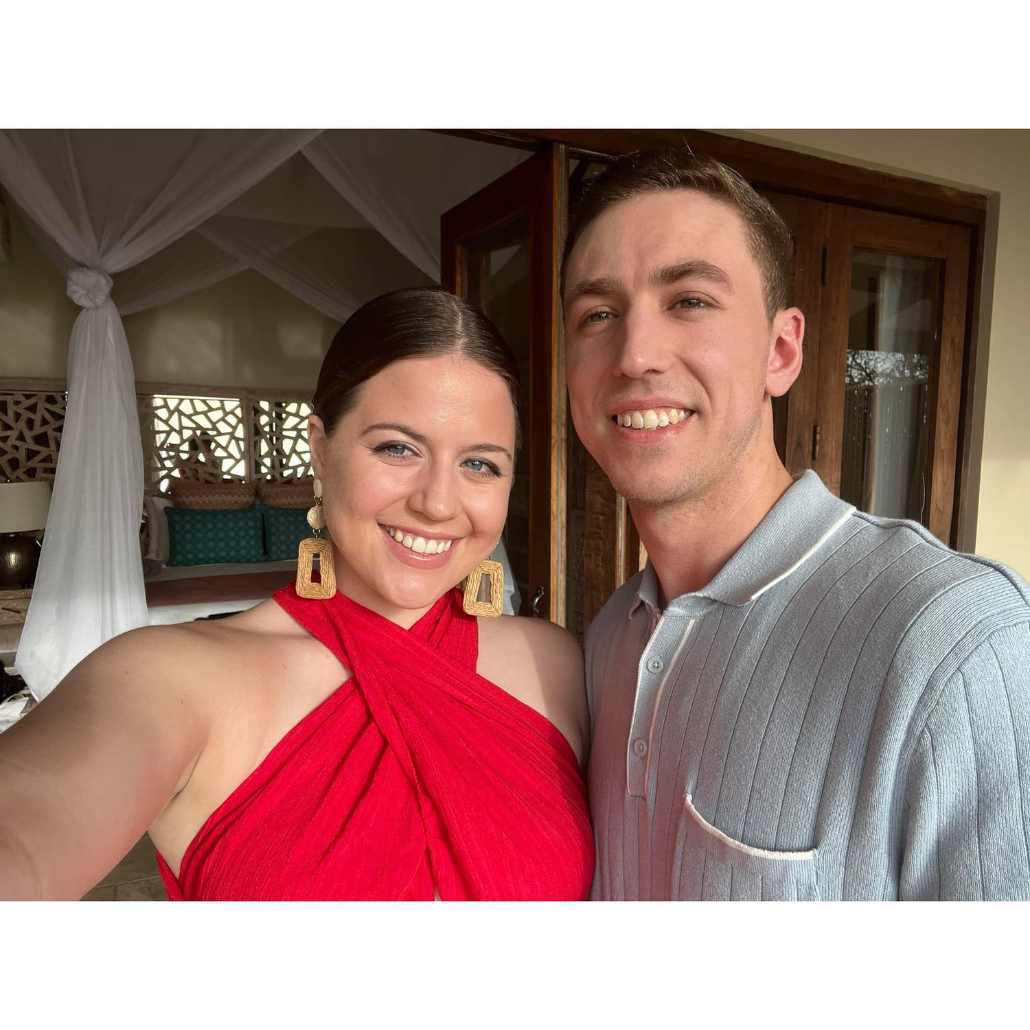 Right before Amy said, "Yes!" (not pictured, the ring box Ryan was hiding in his belt loop)