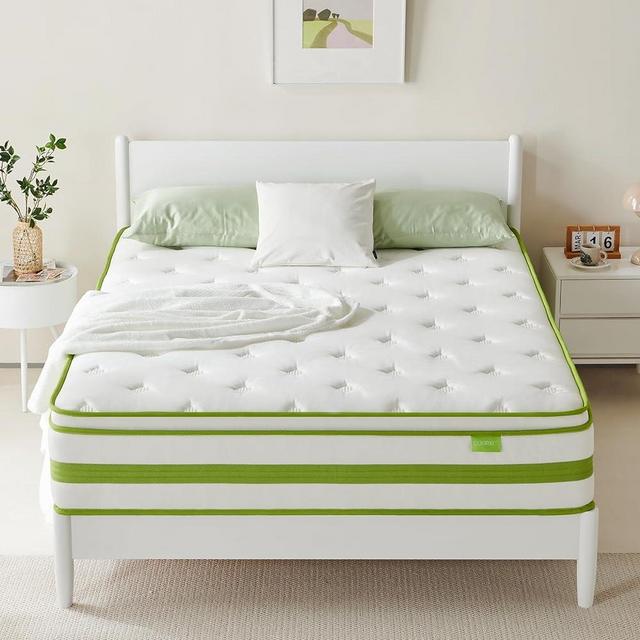 Dourxi 12 Inch King Mattress, Hybrid Mattress in a Box, Gel Memory Foam and Pocket Springs for Cooling Sleep & Pressure Relief, Organic Cotton Fabric Cover, Plush Feel, 76"*80"*12", King Size