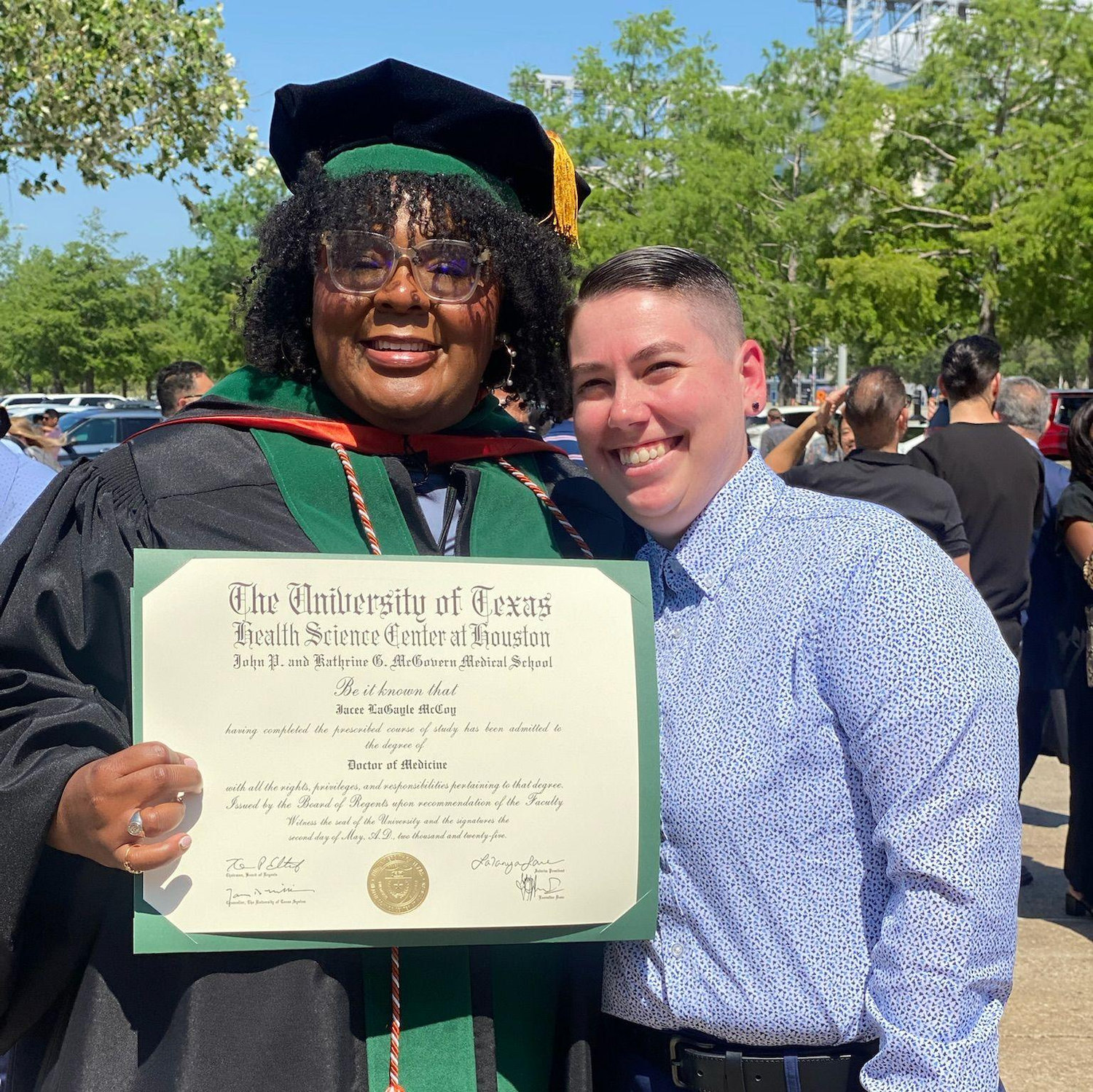 Jacee's Medical School graduation