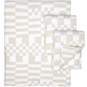 Dusen Dusen Beige Check Bedding (King Size) – Design Within Reach