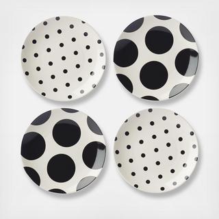 Deco Dot Assorted Tidbit Plate, Set of 4