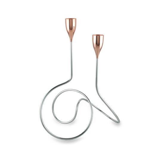 Loop Candlestick Holder with Copper