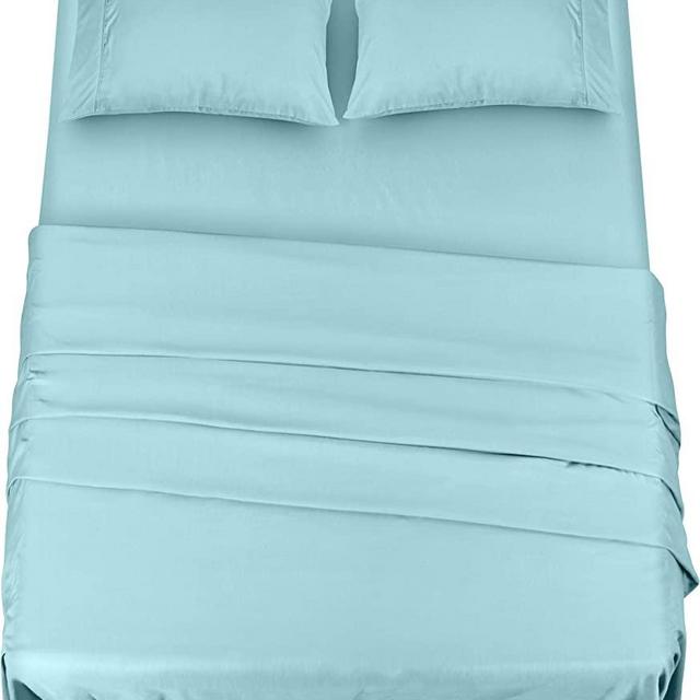 Utopia Bedding Bed Sheet Set - 4 Piece Cal King Bedding - Soft Brushed Microfiber Fabric - Shrinkage & Fade Resistant - Easy Care (Cal King, Spa Blue)