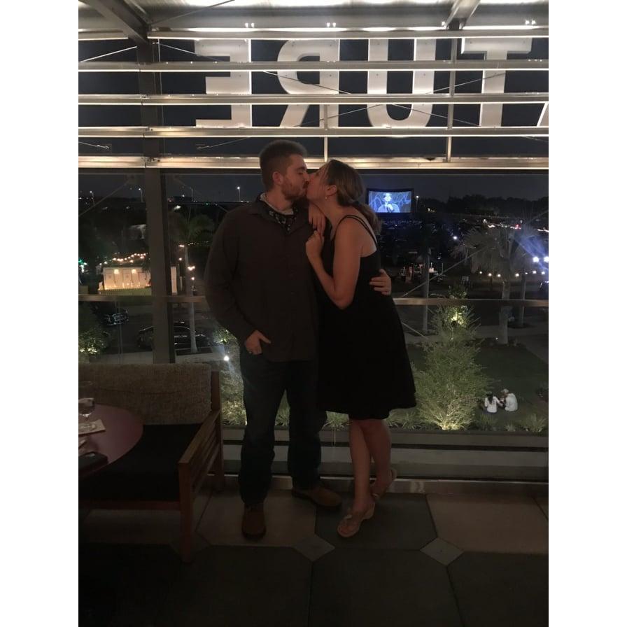 A date where we went to a rooftop bar about a month or 2 before the proposal.