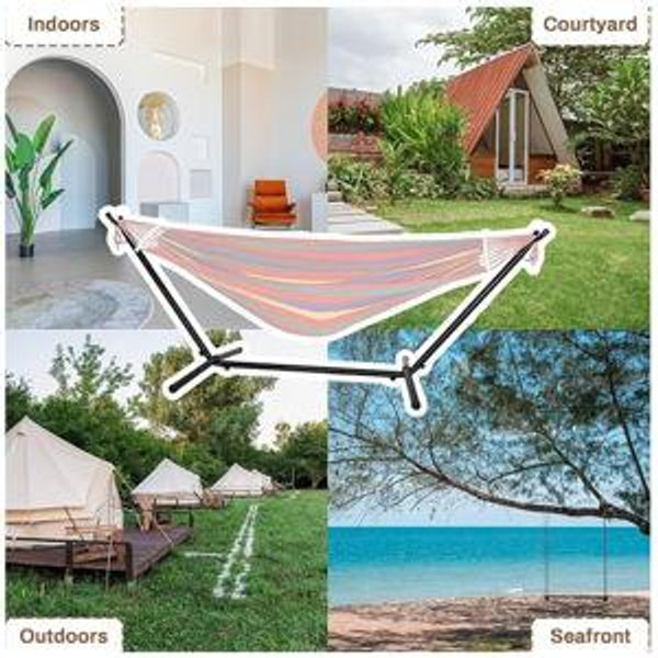 Hammock Stand, Heavy Duty Adjustable Steel Hammock, 9-Foot, 450-Pound Capacity, Weather Resistant and Easy to Assemble
