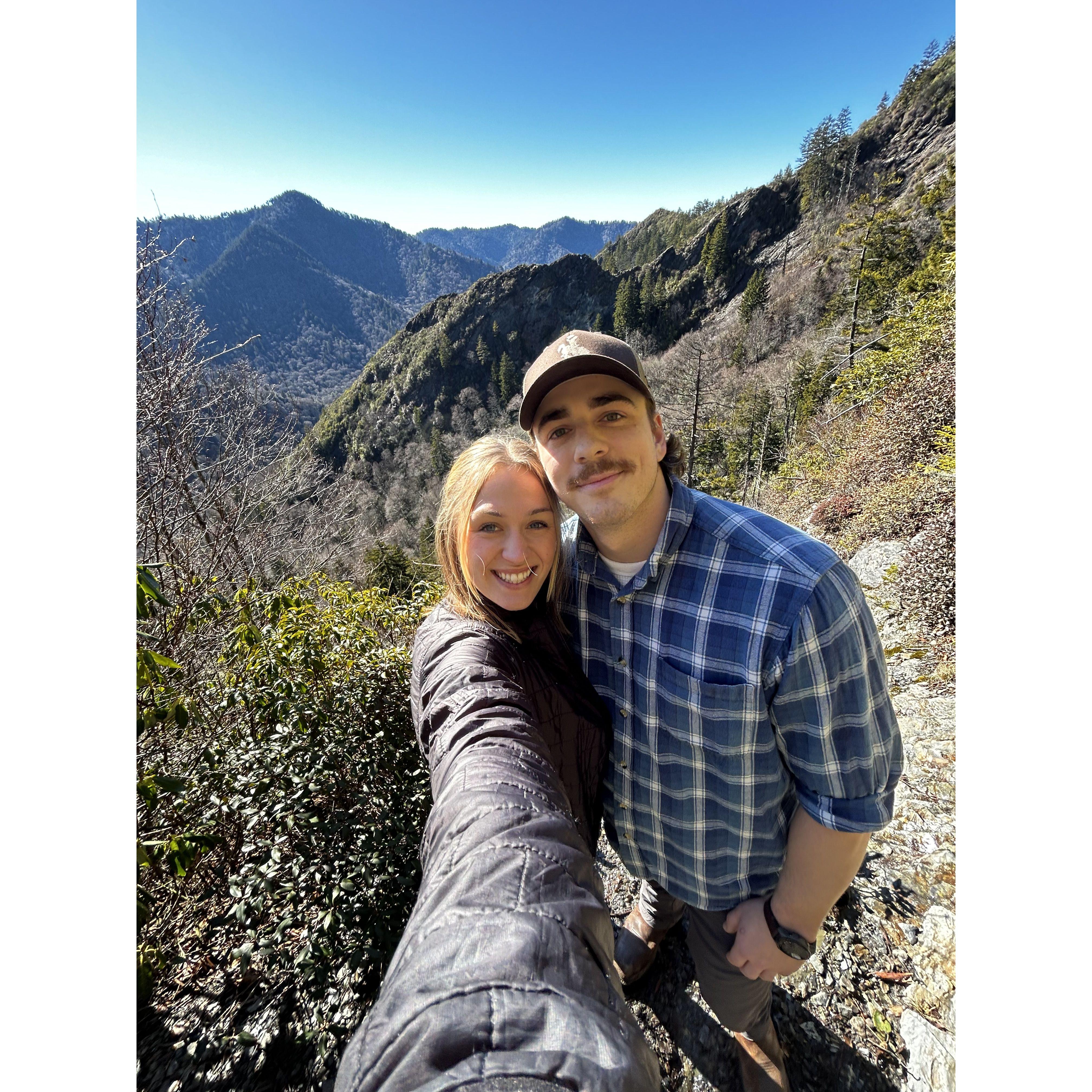 Moments before we got engaged!