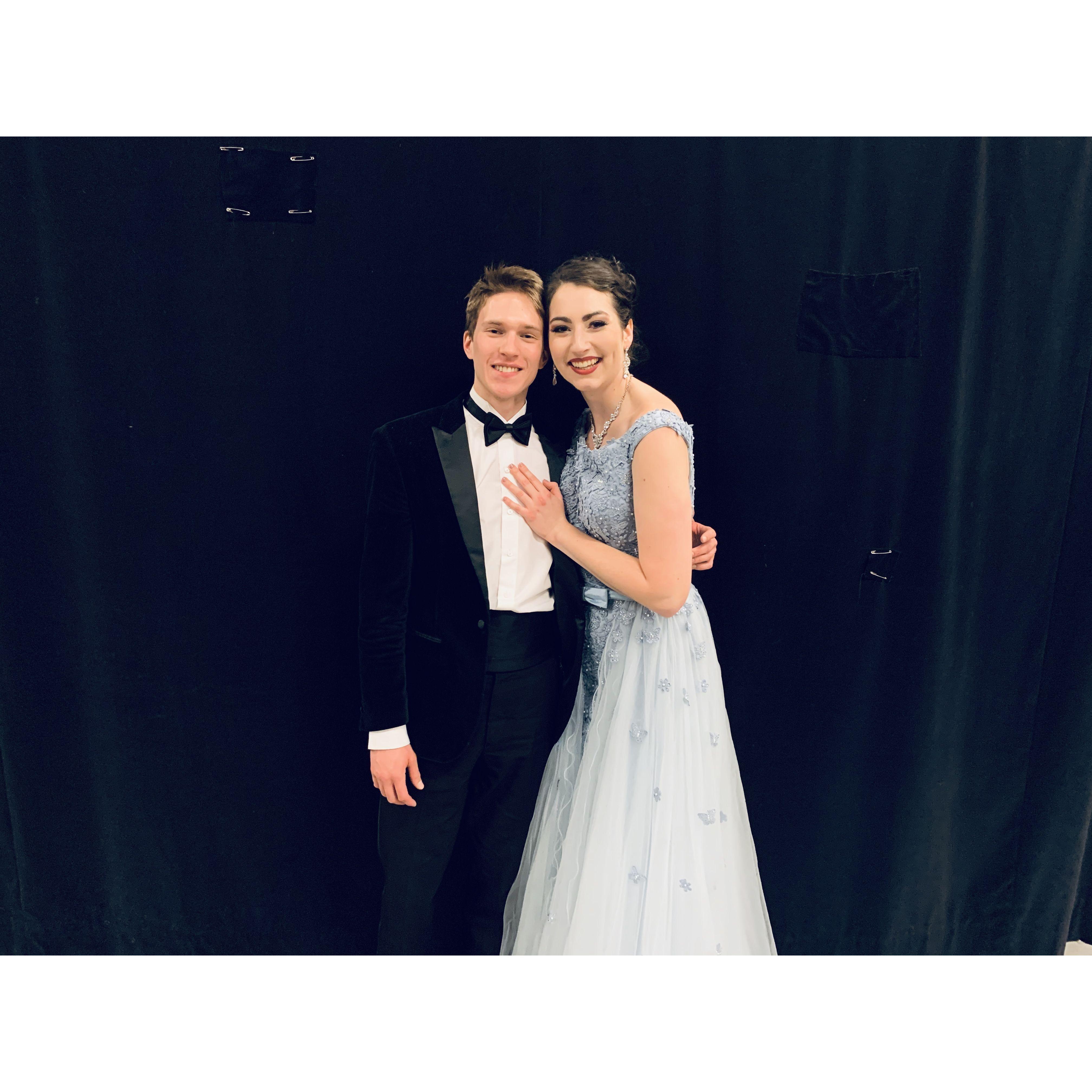 Our first photo together! Taken after we closed the 2019 AMT Christmas show.