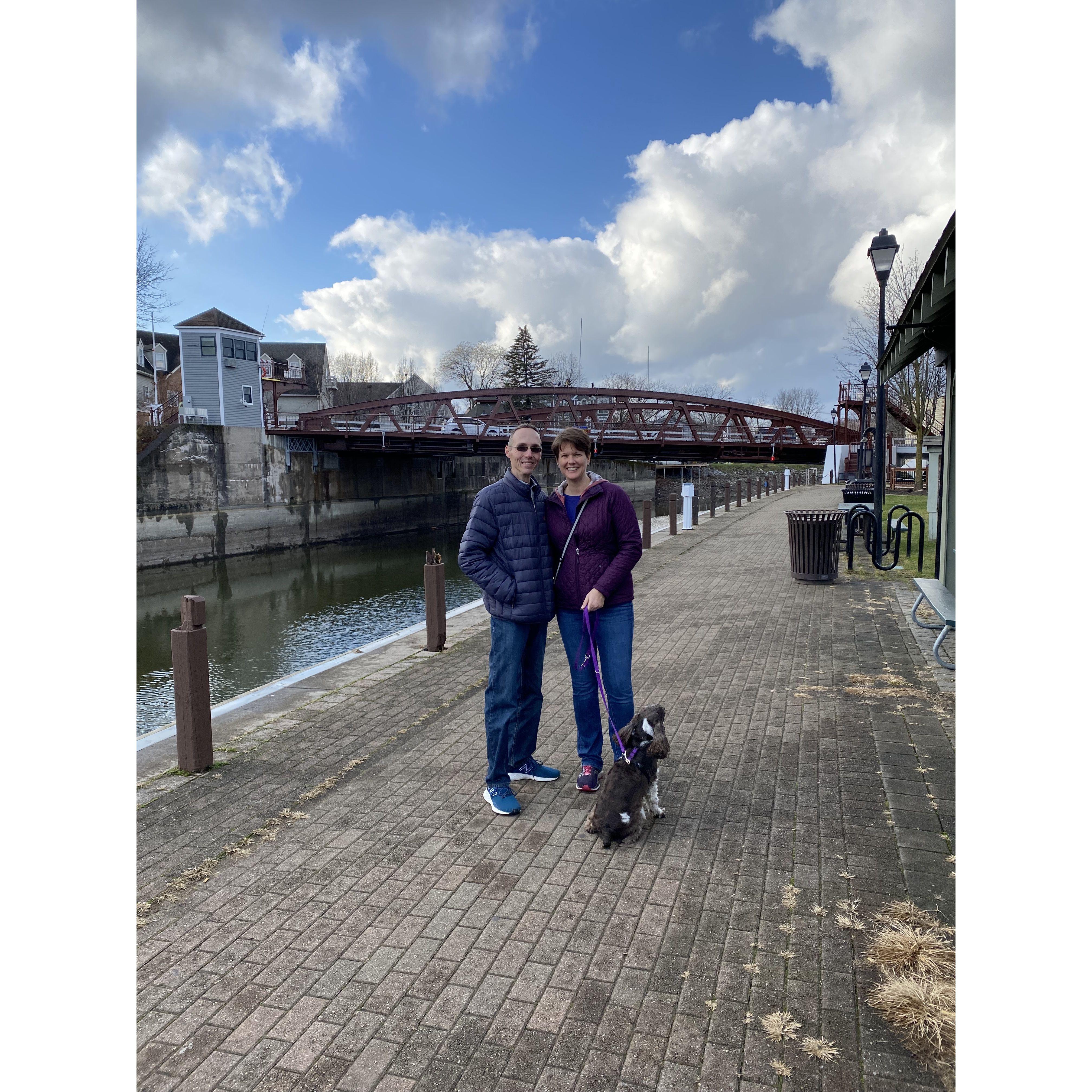 A walk together on the Erie Canal. We told Cocoa to pose, and she decided to show her "other" side LOL