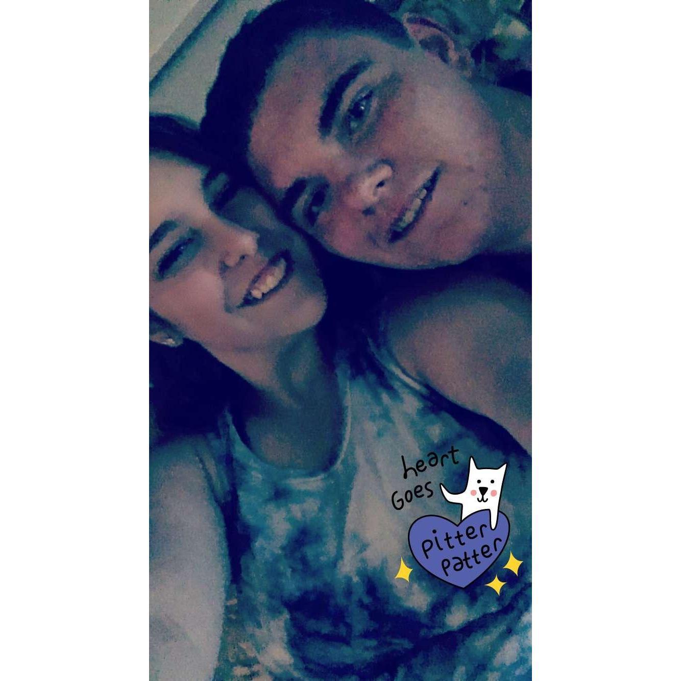 This is a picture from our first date that was snapped on SnapChat.