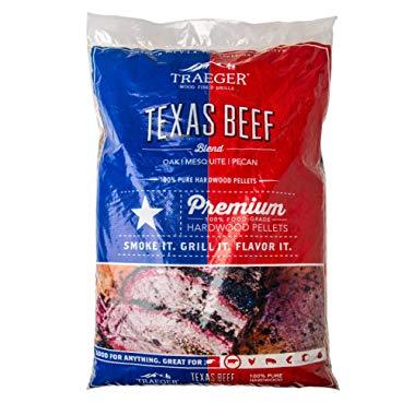 Traeger Grills PEL328 Texas Beef Blend 100% All-Natural Hardwood Pellets Grill, Smoke, Bake, Roast, Braise and BBQ, 20 lb. Bag
