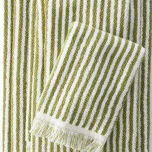 Cotton Yarn-dyed Stripe 6-Piece Bath Towel Set