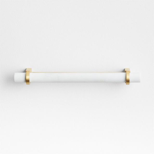 Modern Marble Brushed Brass Cabinet Drawer Bar Pull 6"