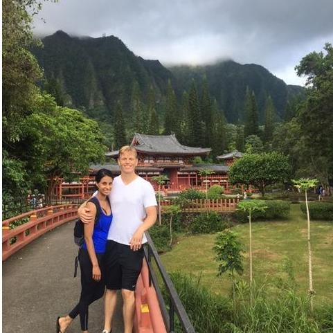 Rob and Sav in Hawaii.
