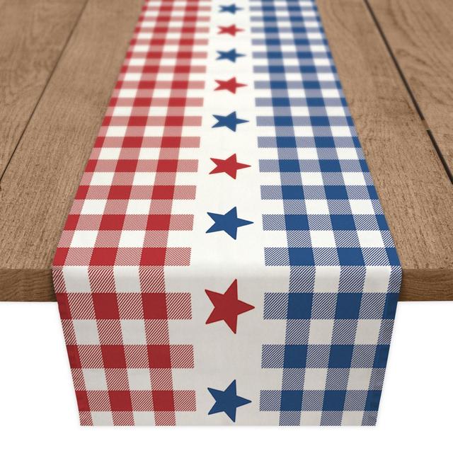 Designs Direct Buffalo Check Stars 72-Inch Table Runner