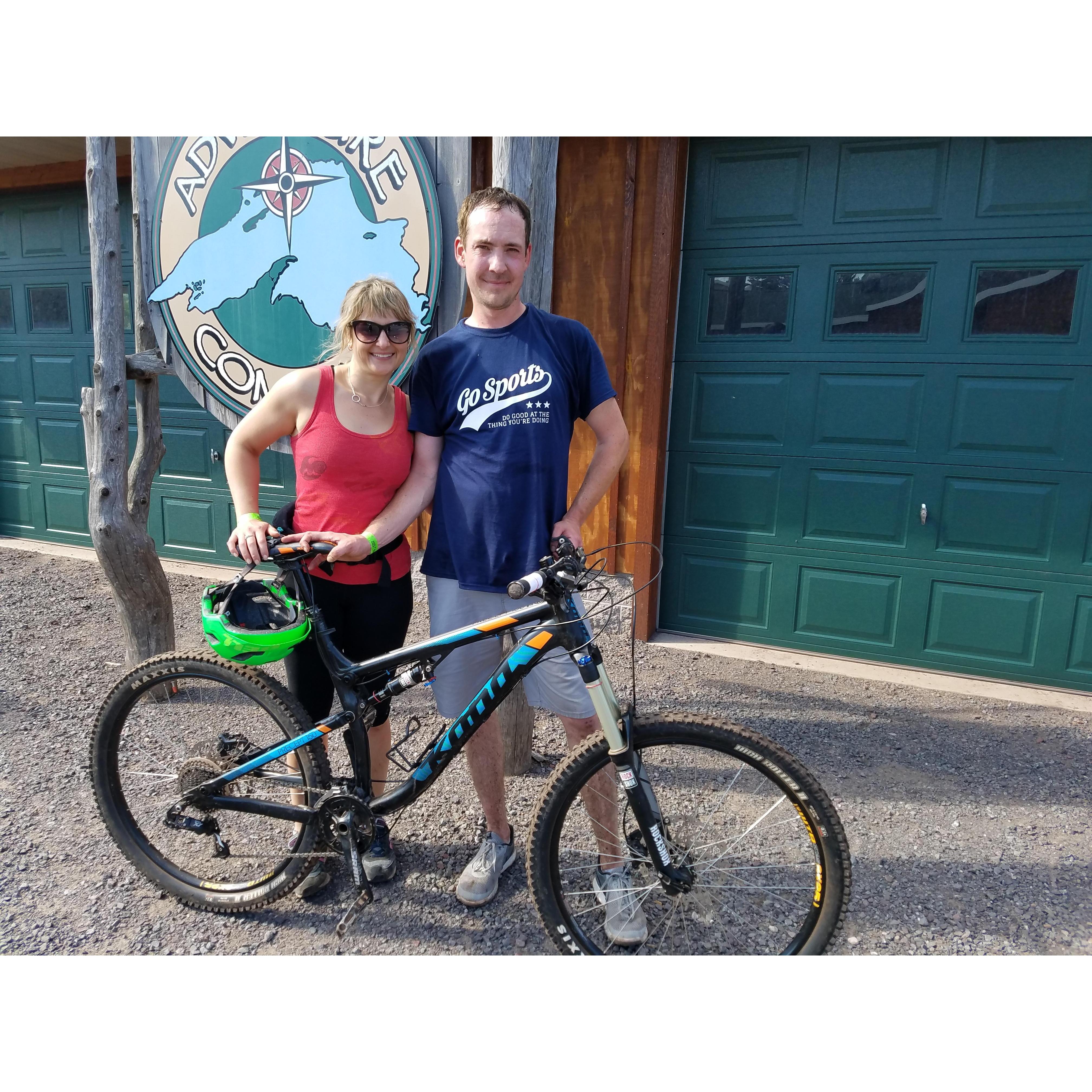 After a day of mountain biking in the Copper Country U.P.