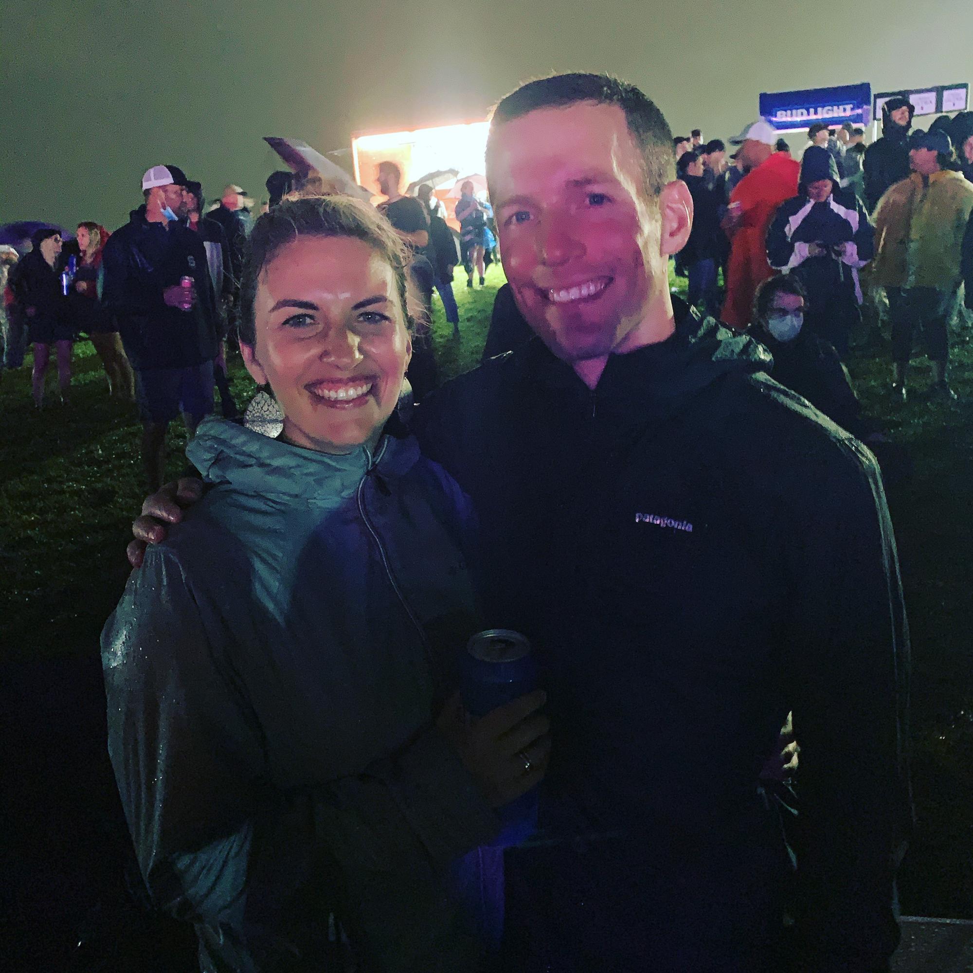 We love concerts! A rainy night at Dave Matthews Band at the Amp.