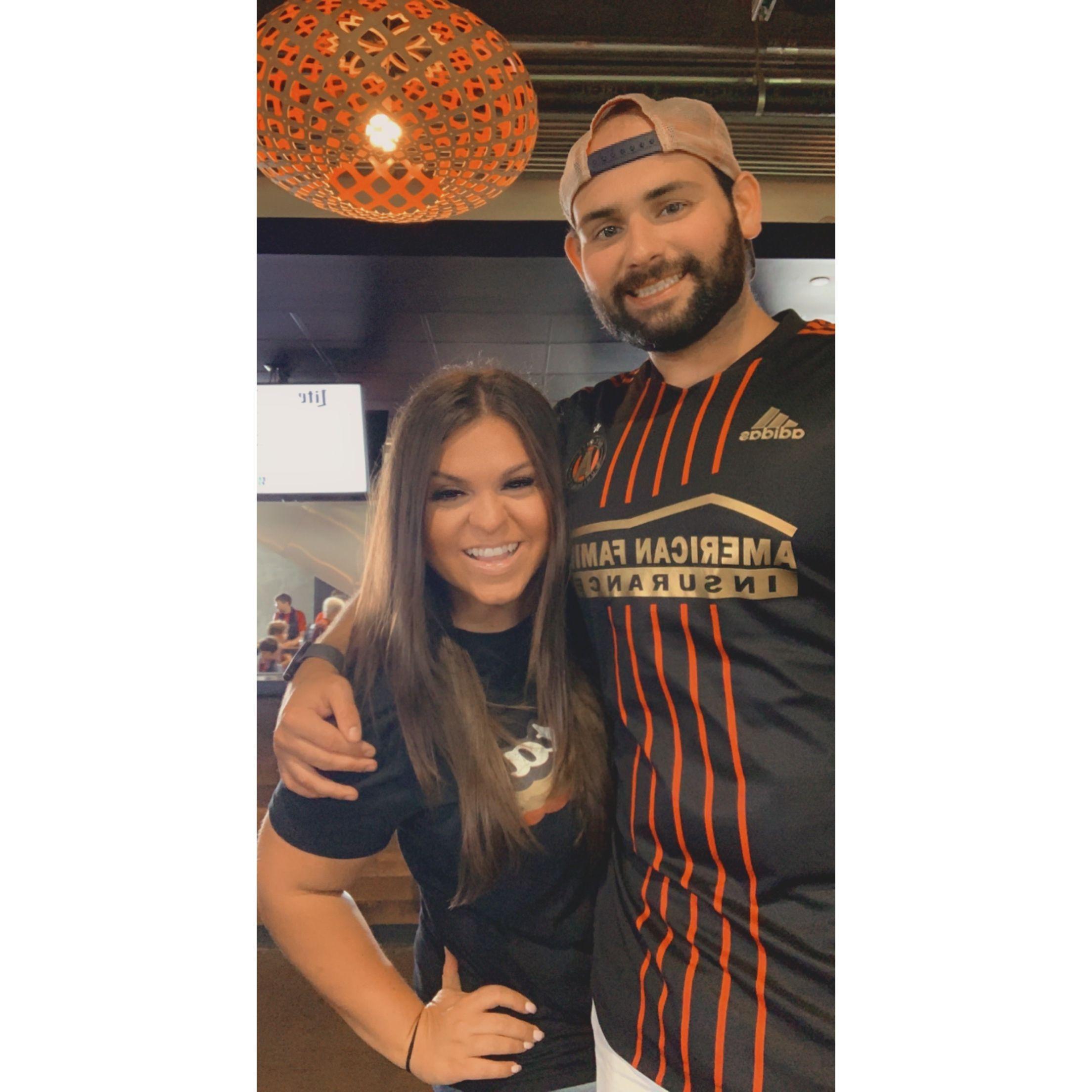 Cheering on our Atlanta United soccer team when we lived in the city.