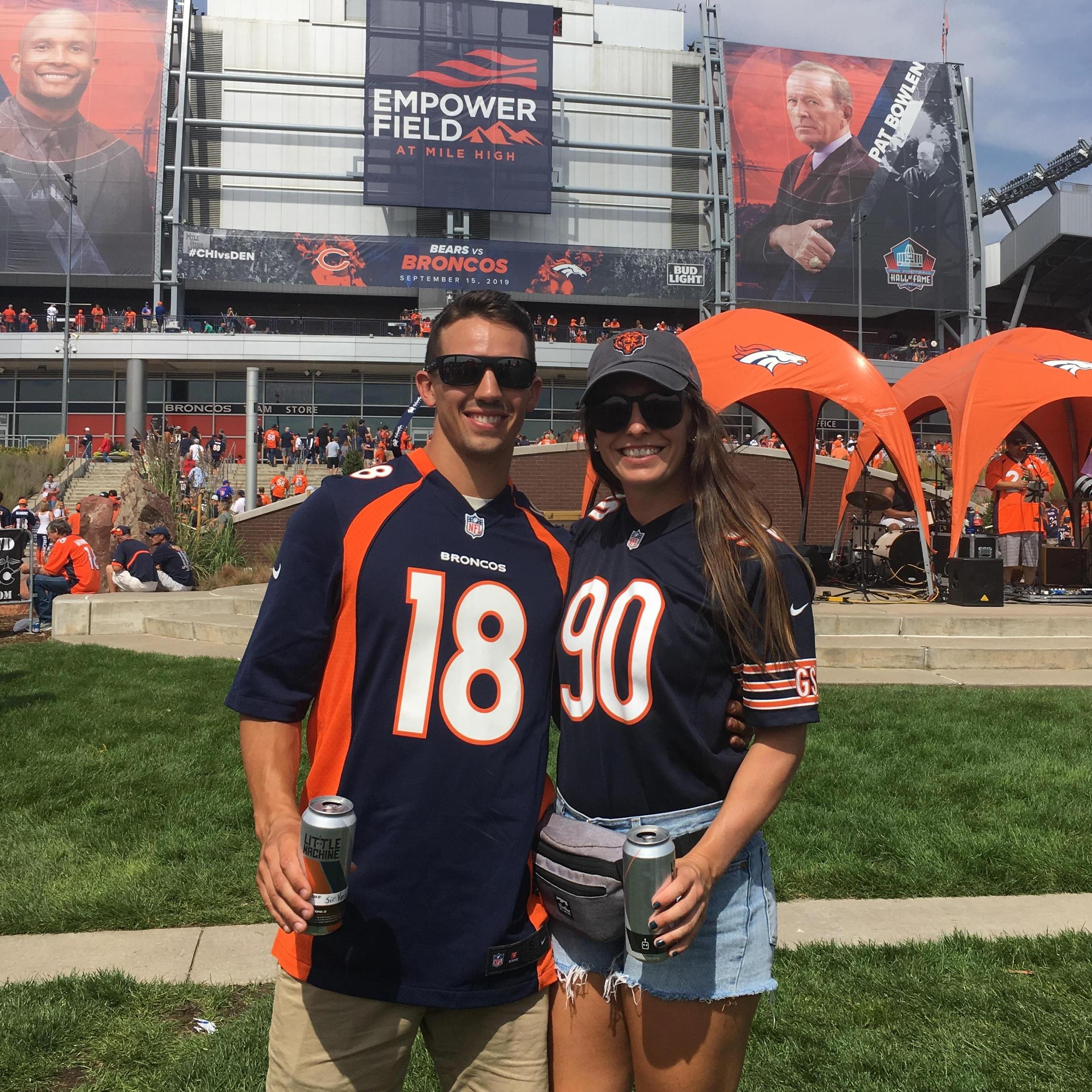 Sara gets redemption as her Bears beat Clay's Broncos in the final seconds in Denver, September 2019.