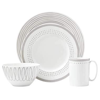 Kate Spade New York (867918) Charlotte Street East Grey 4pc Place Setting, White