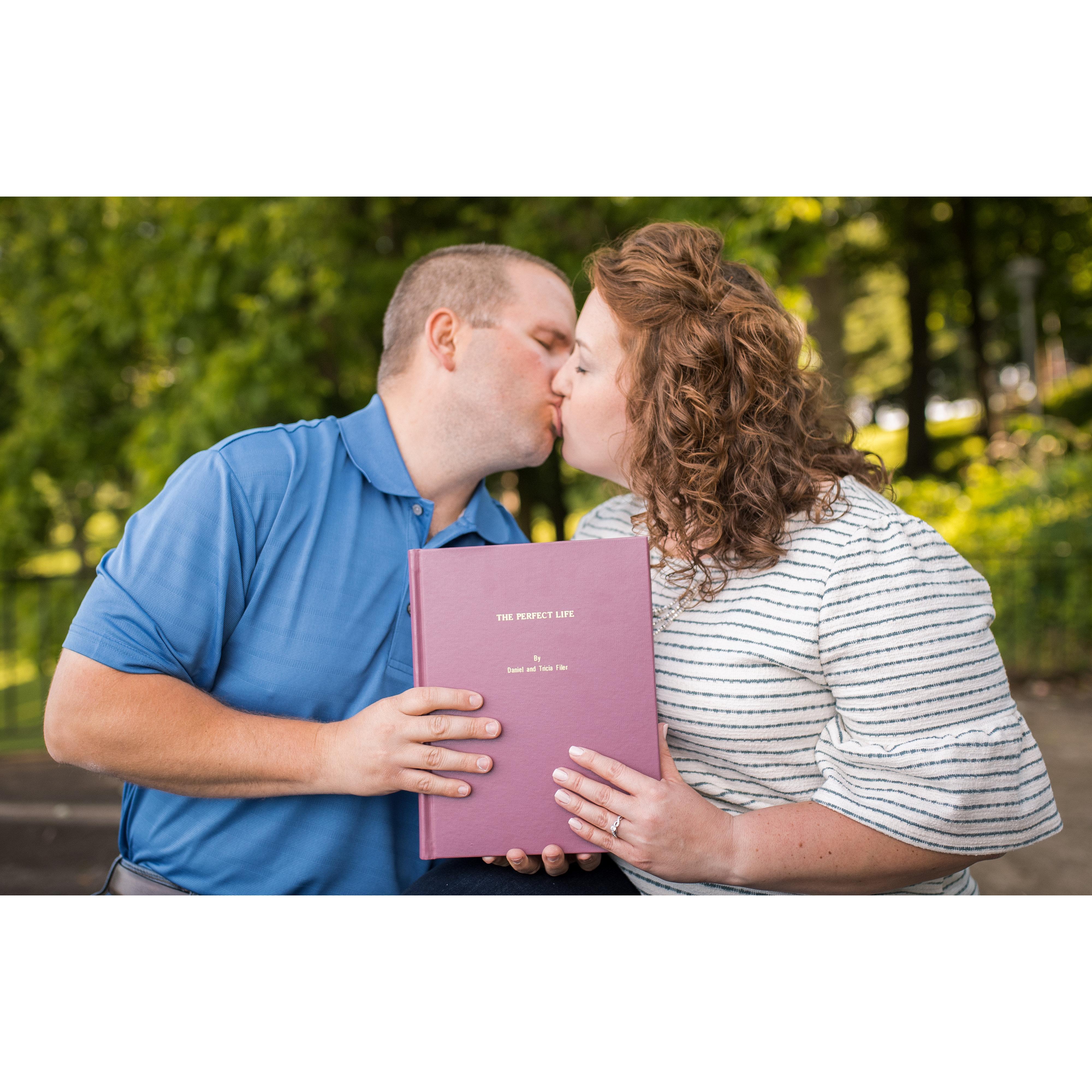 Danny incorporated his love of books into the proposal.  This book was waiting on his living room table when Tricia arrived for what she thought was going to be a usual weekend in Frostburg.