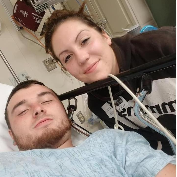 During our first week together Lucas ended up in the hospital with kidney stones, he insisted on documenting it!